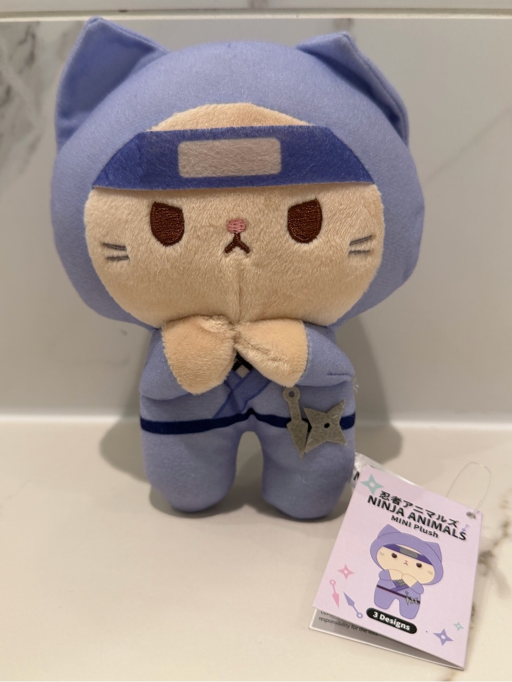 Fukuya Ninja Animals. Mini Cat Plush Japan Plush Stuffed Animal Toy 7” NWT
